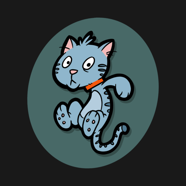 grey cat by Woodsonart