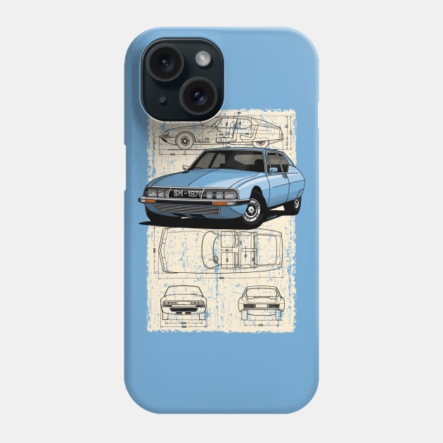 My drawing of the classic French Gran Turismo Phone Case by jaagdesign