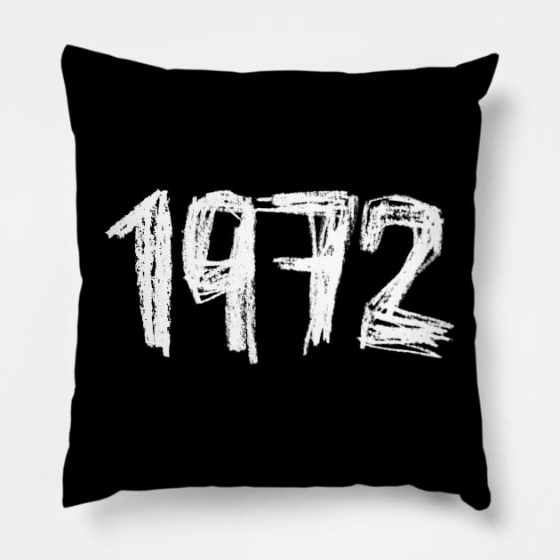 Birthday Year 1972, Born in 1972 Pillow by badlydrawnbabe