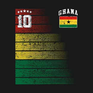 Ghana Soccer Fans Jersey Ghanaian Flag Football Lovers T-Shirt