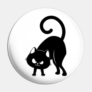 Ominous black cat Pin