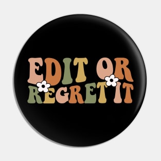 English Teacher Shirt English Teacher Gift Grammar Shirt edit or regret it Pin