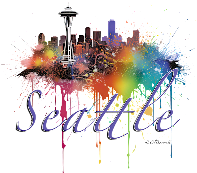 Seattle Washington Kids T-Shirt by Urban Archeology Shop Gallery