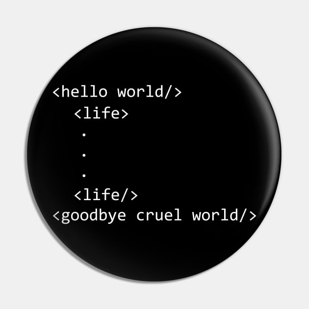 Coded life Pin by shadyjibes