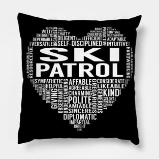 Ski Patrol Heart Pillow