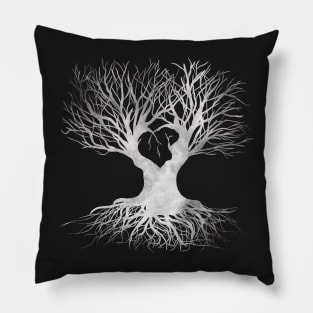 White Magic Tree Of The World Pillow