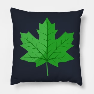 Green Maple Leaf Pillow