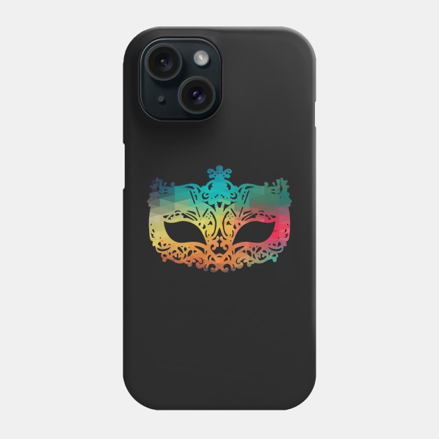 Rainbow Carnival Mask Phone Case by AdiDsgn