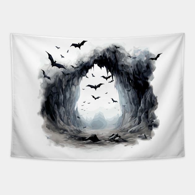 Flying Bats Tapestry by erzebeth