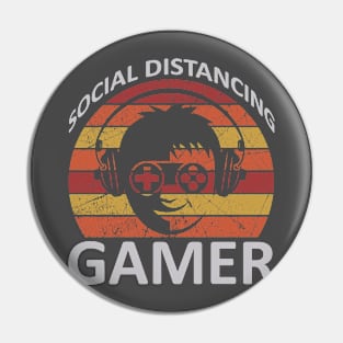 Social Distancing Gamer Pin