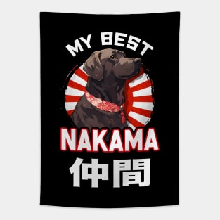 Cute Dog wearing a Kimono - Anime Shirt Tapestry