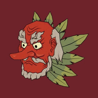 Tengu with Feather (Dust effect) T-Shirt