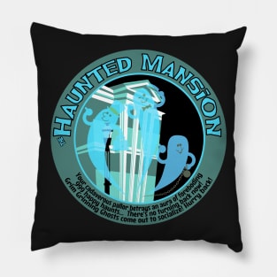 Haunted Mansion (black and blue) Pillow