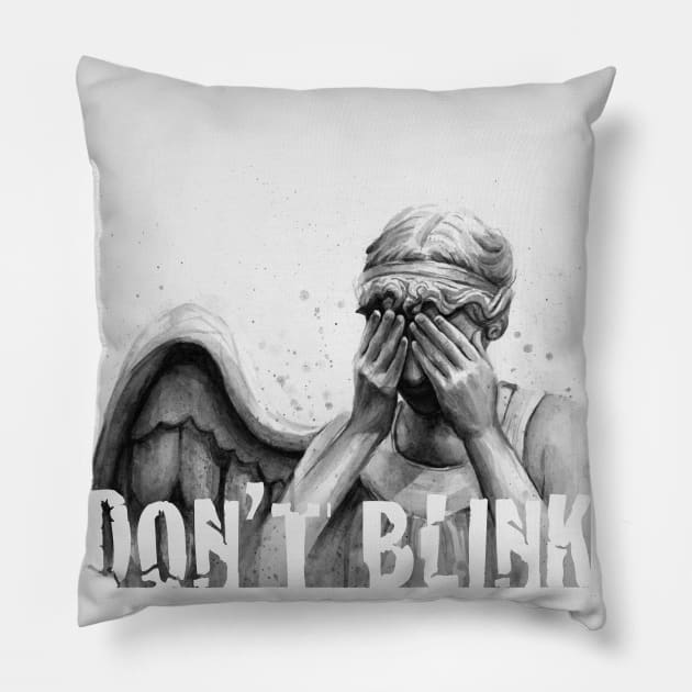 Don't Blink. Pillow by Olechka