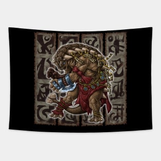 Ankylosaurus Monk Tapestry