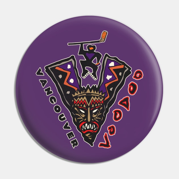 Defunct Vancouver Voodoo Roller Hockey Pin by Defunctland