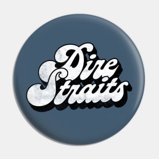 Dire Straits / Retro Faded Style Fan Design Pin