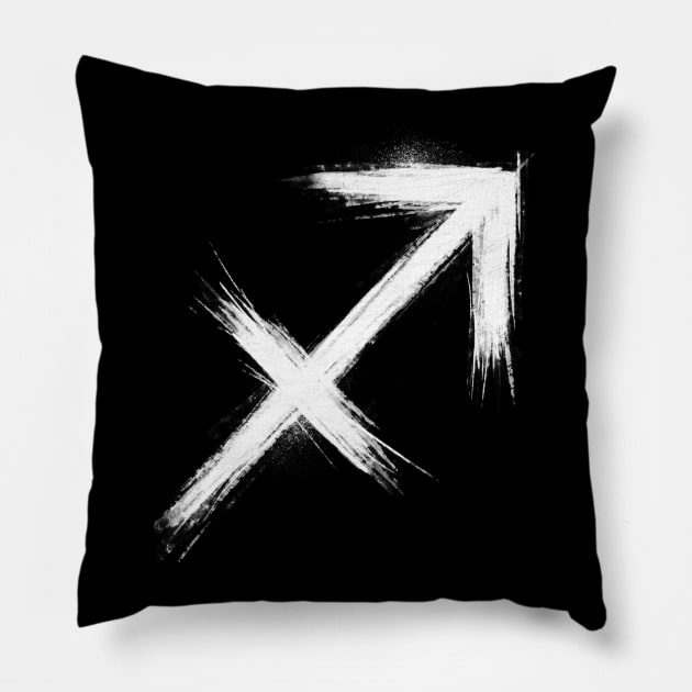 Zodiac - Sagittarius Pillow by combustocrat