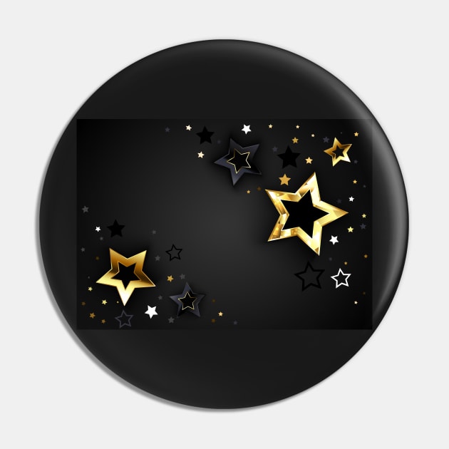 Gray Background with Black Stars Pin by Blackmoon9