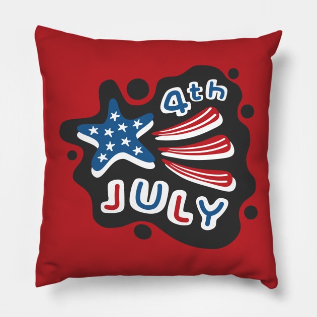 4th of July Pillow by HelenDesigns