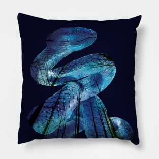 Aqua Snake Pillow