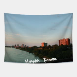 Photo of Memphis Tennessee sunset skyline night sky USA city break Tapestry