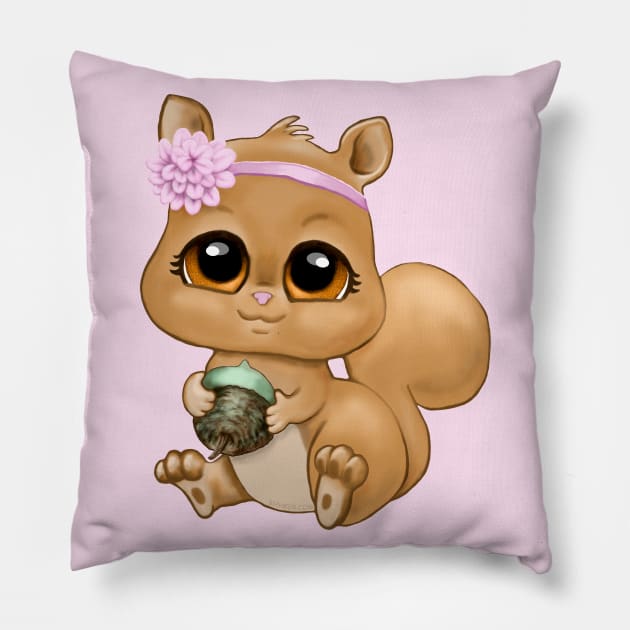 Baby Squirrel Pillow by bhymer