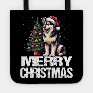 Merry Christmas Shepherd Husky Tote