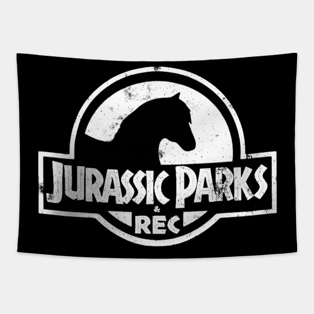 Jurassic Parks and Rec Tapestry by truefriend