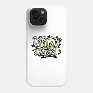 DRUM & BASS  - Graffiti Steez (Lime/black) Phone Case