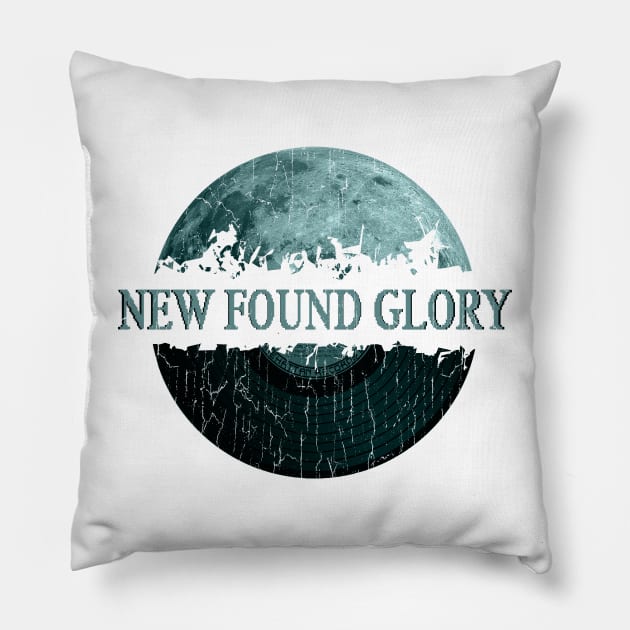 New Found Glory moon vinyl vintage Pillow by hany moon