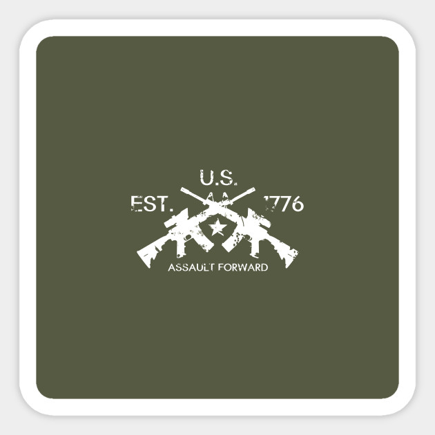 Crossed Rifles Crossed Rifles Sticker Teepublic