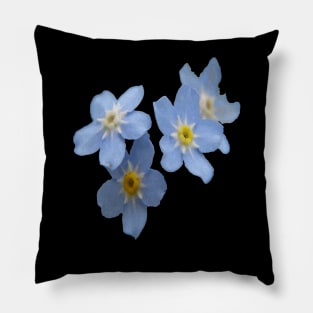 Forget Me Nots Remembrance Flowers Pillow