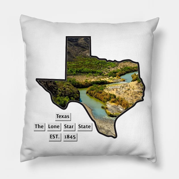 Texas USA Pillow by Designs by Dyer