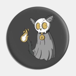 Old School Ghost Cat Pin