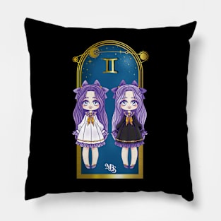 design inspired by the zodiac sign gemini Pillow