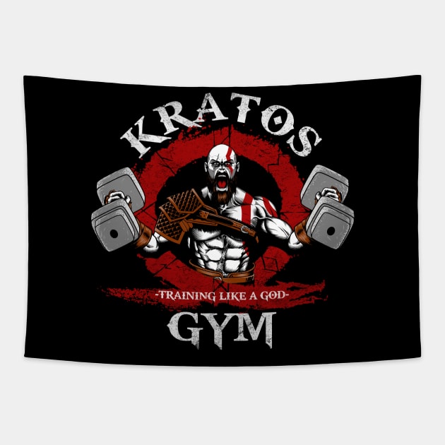 Kratos gym Tapestry by ddjvigo