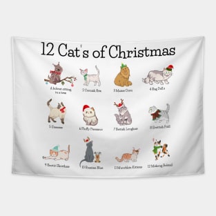 12 Cat’s of Christmas Tapestry