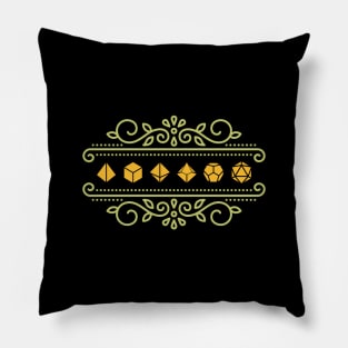 Succulent Ornament Yellow Polyhedral Dice Set Pillow