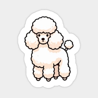 White Poodle Magnet