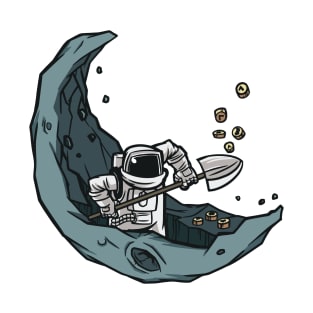 Crypto Mining To the Moon Bitcoin Merch T-Shirt