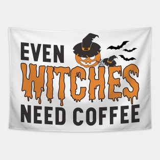 Even Witches Need Coffee Tapestry