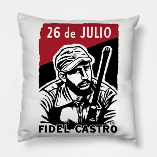 26 de Julio Fidel Castro - Cuban Revolution, Historical, Propaganda, Communist Pillow