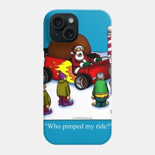 Funny Christmas Pimped Ride Santa's Sleigh Cartoon Phone Case