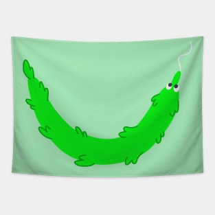 Worm Smile (Green) Tapestry