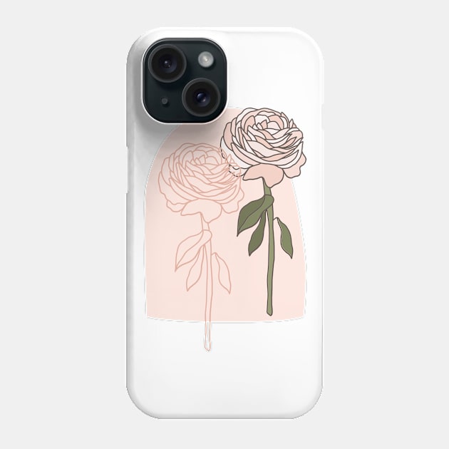 light pink rose gold flower Phone Case by julidoesart