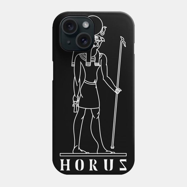 Horus Falcon God of Ancient Egypt Gift Phone Case by Maljonic