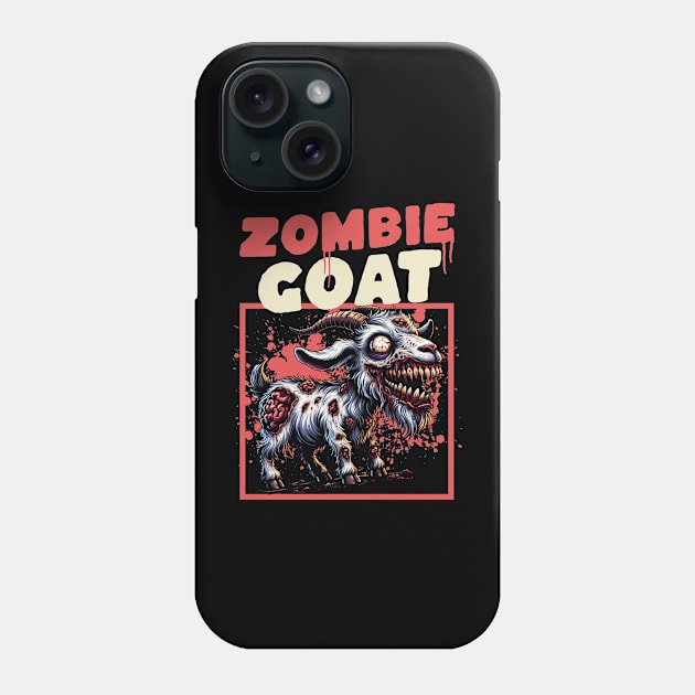 Zombie Goat funny Phone Case by woormle