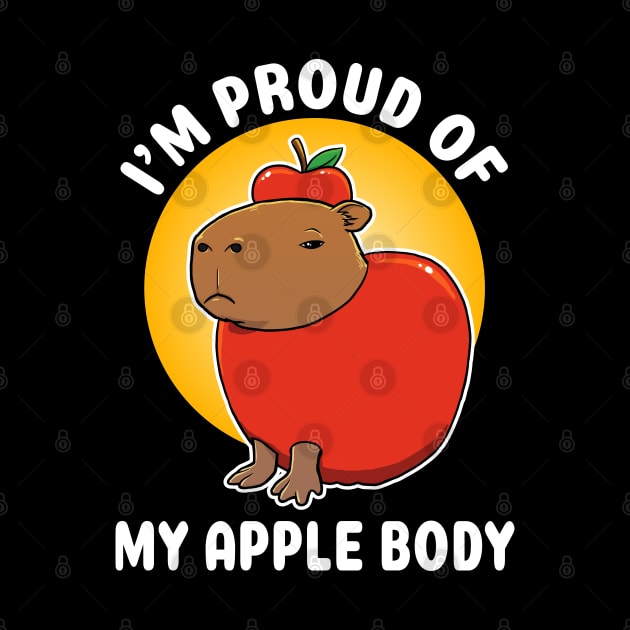 I'm proud of my apple body Capybara cartoon by capydays