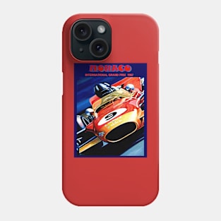 Monaco Vintage 1967 Grand Prix Auto Road Racing Advertising Print Phone Case